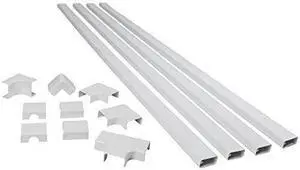 Cable Hider CordMate III | Paintable OnWall Cable Management Kit | Hide Organize Up to 5 TV Wires or Computer Cables