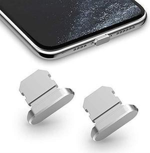 2 Pack Anti Dust Plugs for iPhone 11 iPhone 11 Pro Max Dust Cover 8 Pin Dust Plug with Mini Storage Box iPhone Charging Port Plugs Compatible with iPhone 11 ProXS MaxXR 8 Plus Silver