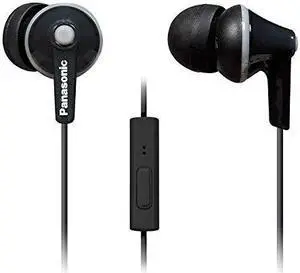 ErgoFit Earbud Headphones with Microphone and Call Controller Compatible with iPhone Android and Blackberry RPTCM125K InEar Black