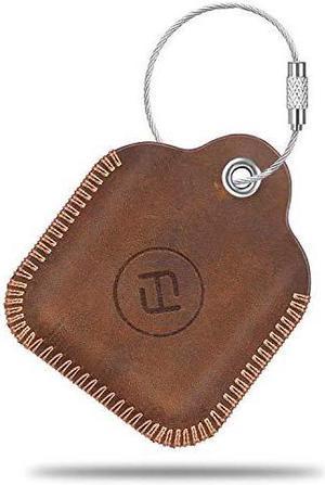 Genuine Leather Case for Tile Mate 2020 2018 2016 Tile Pro 2020 2018 Tile SportTile Style Key Finder Phone Finder AntiScratch Protective Skin Cover with Keychain Brown