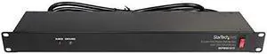 com 8 Outlet Horizontal 1U Rack Mount PDU Power Strip for Network Server Racks Surge Protection 120V15A w 6ft Power Cord RKPW081915