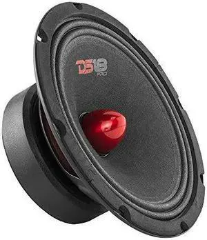 PROGM8B Loudspeaker 8 Midrange Red Aluminum Bullet 580W Max 190W RMS 8 Ohms Premium Quality Audio Door Speakers for Car or Truck Stereo Sound System 1 Speaker