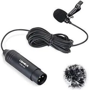 CVMV02O Phantom Power Omnidirectional XLR Lavalier Lapel Microphone for Canon Sony Panasonic Camcorders ZOOM H4n H5 H6 Tascam DR40 DR60D DR70D DR100 Recorders1476 fts