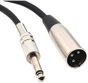 Unbalanced XLR Male to 14 Inch TS Mono Male Plug Audio Connector 635mm to XLR Cable for Amplifiers Instruments etc 15 Feet