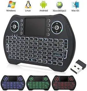 Mini Wireless Keyboard with Touchpad Mouse Combo Rechargable Liion Battery MultiMedia Handheld Remote for Google Android TV BoxPS3PCPAD