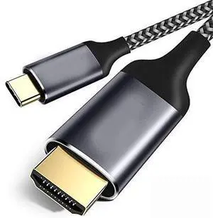 USB C to HDMI Cable Adapter  6ft Braided 4K60Hz Cable AdapterThunderbolt 3 Compatible for iPad ProMacBook Pro 2018 iMac ChromeBook Pixel Galaxy S9 Note9 S8 Surface Book hdmi USBc