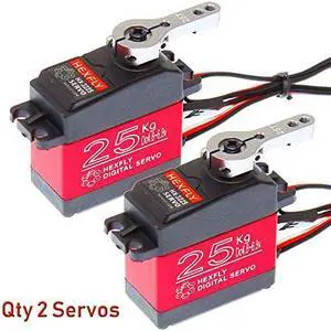 Servo 25KG Qty 2 Metal Gear Waterproof Servo