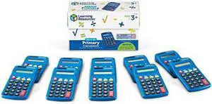 Primary Calculator Basic Solar Powered Calculators Teacher Set of 10 Calculators Ages 3+