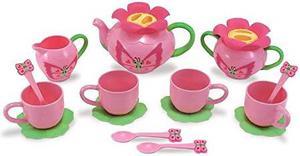 Doug Bella Butterfly Pretend Play Tea Set Pretend Play FoodSafe Material BPAFree Durable Construction Great Gift for Girls and Boys Best for 3 4 and 5 Year Olds