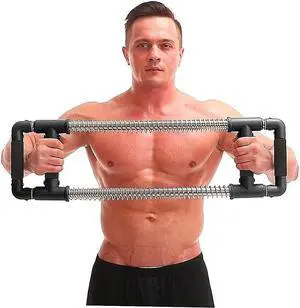 Push Down Bar Machine - Chest Expander at Home Workout Equipment - Portable Spring Resistance Exercise Gym Kit for Home, Travel or Outdoors Push Down Bar Machine - Chest Expander at Home Workout Equipment - Portable Spring Resistance Exercise Gym Kit for Home, Travel or Outdoors