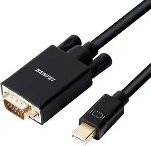 Mini DisplayPort to VGA Cable, Benfei Mini DisplayPort to VGA 3 Feet Cable (Thunderbolt 2 Compatible) with MacBook Air/Pro, Surface Pro/Dock, Monitor, Projector Mini DisplayPort to VGA Cable, Benfei Mini DisplayPort to VGA 3 Feet Cable (Thunderbolt 2 Compatible) with MacBook Air/Pro, Surface Pro/Dock, Monitor, Projector