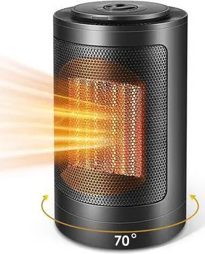 Space Heater, Mini Electric Ceramic Heater, Portable Space Heater 1500W / 750W with Overheat Protection & Tip-Over Protection Personal Heater with Adjustable Thermostat Fast Heating for Home & Office Space Heater, Mini Electric Ceramic Heater, Portable Space Heater 1500W / 750W with Overheat Protection & Tip-Over Protection Personal Heater with Adjustable Thermostat Fast Heating for Home & Office
