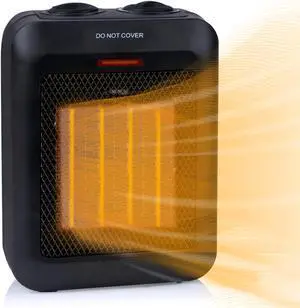 Portable Electric Space Heater 1500W/750W, Ceramic Room Heater with Tip-Over and Overheat Protection, 200 sq. Ft Fast Heating for Indoor Desk Office Floor, Black Portable Electric Space Heater 1500W/750W, Ceramic Room Heater with Tip-Over and Overheat Protection, 200 sq. Ft Fast Heating for Indoor Desk Office Floor, Black