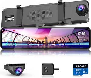 2.5K Mirror Dash Cam for Cars, G810 11" Touch Screen Front and Rear Dual Lens Dash Camera, Enhanced Night Vision with Starvis Sensor, GPS, G-Sensor, Parking Assistance, Loop Recording