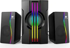 Computer Speakers with Subwoofer, Bluetooth Speakers USB Powered PC Speakers with Subwoofer,20W 2.1 Multimedia Speakers System with RGB, Monitor Speakers for Gaming, Movie, Party(S212/Wooden) Computer Speakers with Subwoofer, Bluetooth Speakers USB Powered PC Speakers with Subwoofer,20W 2.1 Multimedia Speakers System with RGB, Monitor Speakers for Gaming, Movie, Party(S212/Wooden)