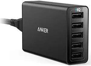 USB Charger, USB Charging Station, Anker 40W 5-Port USB Wall Charger, PowerPort 5 for iPhone XS/XS Max/XR/X/8/7/6/Plus, iPad Pro/ Air 2/mini, Galaxy S9/S8/Edge/Plus, Note 8/7, LG, Nexus, HTC and More USB Charger, USB Charging Station, Anker 40W 5-Port USB Wall Charger, PowerPort 5 for iPhone XS/XS Max/XR/X/8/7/6/Plus, iPad Pro/ Air 2/mini, Galaxy S9/S8/Edge/Plus, Note 8/7, LG, Nexus, HTC and More