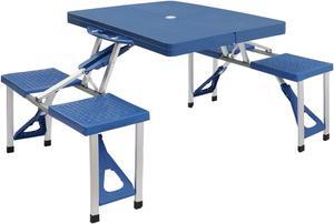 Siamese Folding Tables and Chairs-Plastic PS Thickening