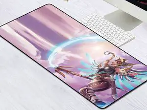 Mouse Pad Large Natural Rubber Locking Edge Soft Gaming Mousepad for LOL