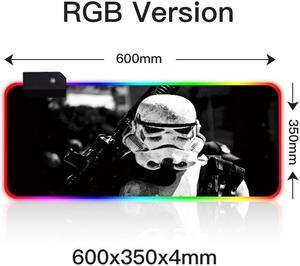 RGB Soft Gaming Mouse Pad Glowing Led Extended Mousepad Non-Slip Rubber Base Computer Keyboard Pad Mat