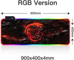 RGB LED Gaming Mouse Pad Esports Player Non-slip Color Mousepad