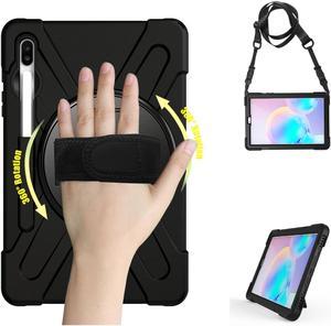 Rugged Cover for Samsung Galaxy Tab S6 105 Case 2019 T860 T865 Shockproof Heavy Duty Full Body Protective 105inch Tough Bumper Shell with Pen Holder Stand Shoulder Strap