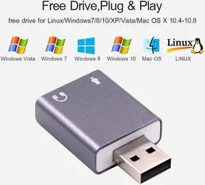 External USB Ultra-portable HIFI Magic Voice 7.1CH Microphone-in Audio-out port Free Drive Plug Sound Laptop Computer Sound Card
