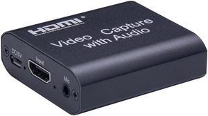 HDMI 4K 1080P Video Capture HDMI to  Video Capture Card for PS4 Game Streaming Live Stream Broadcast with Audio MIC input