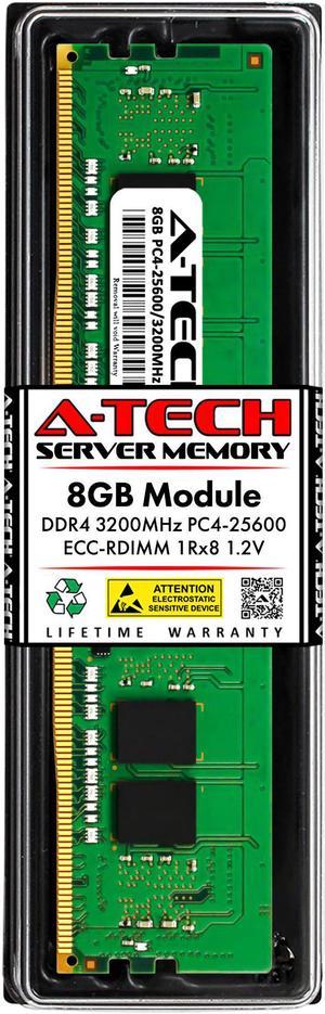 A-Tech 8GB 1Rx8 PC4-25600 DDR4 3200 ECC REG RDIMM Registered DIMM 288-Pin Single Rank x8 Server RAM Memory Module