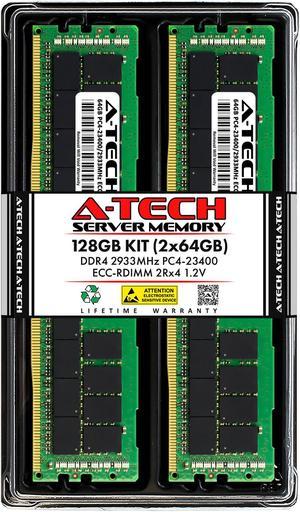 A-Tech 128GB Kit (2x64GB) RAM for Apple Mac Pro (2019, 12-Core/16-Core/24-Core/28-Core, Rack & Tower) | DDR4 2933MHz PC4-23400 ECC RDIMM 288-Pin Memory Upgrade
