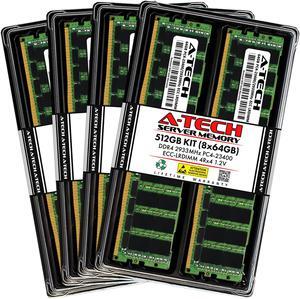 A-Tech 512GB Kit (8x64GB) RAM for Apple Mac Pro (2019, 12-Core/16-Core/24-Core/28-Core, Rack & Tower) | DDR4 2933MHz PC4-23400 ECC LRDIMM 288-Pin Memory Upgrade