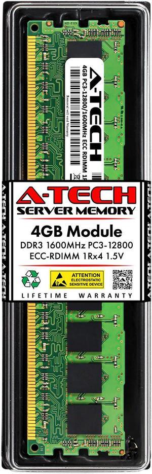 4GB RAM Replacement for HP 647648-071, 676489-171 | DDR3 1600MHz PC3-12800 ECC RDIMM 1Rx4 Server Memory
