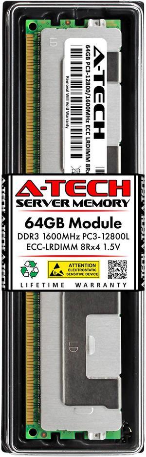 64GB RAM Replacement for HP 700838-B21, 701807-081 | DDR3 1600MHz PC3-12800 ECC LRDIMM 8Rx4 Server Memory