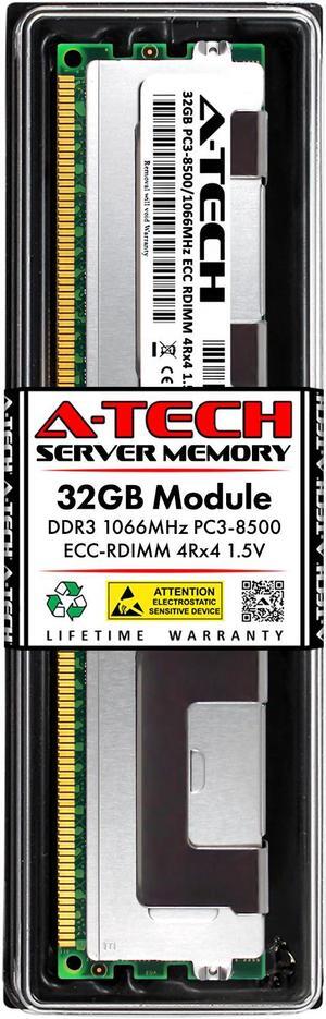 32GB RAM Replacement for Hynix HMT84GR7MMR4C-G7 | DDR3 1066MHz PC3-8500 ECC RDIMM 4Rx4 Server Memory