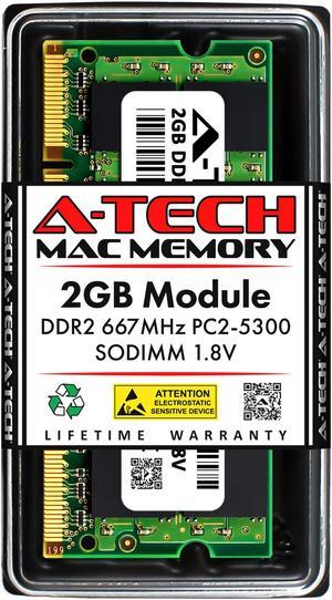 A-Tech 2GB RAM for Apple MacBook Pro (Mid 2007, Early 2008), MacBook (Late 2007, Early 2008, Early 2009), iMac (Mid 2007) | DDR2 667MHz PC2-5300 SODIMM 200-Pin Memory Upgrade