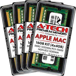 A-Tech 16GB Kit (4x4GB) RAM for Apple iMac (Mid 2010, Mid/Late 2011) | DDR3 1333MHz PC3-10600 SODIMM 204-Pin Memory Upgrade