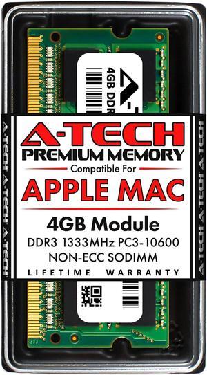 A-Tech 4GB RAM for Apple MacBook Pro (Early/Late 2011), iMac (Mid 2010, Mid/Late 2011), Mac mini (Mid 2011) | DDR3 1333MHz PC3-10600 SODIMM 204-Pin Memory Upgrade