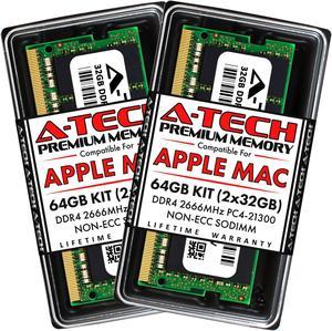 A-Tech 64GB Kit (2x32GB) RAM for Apple iMac (2019, 2020), Mac mini (Late 2018, Early 2020) | DDR4 2666MHz PC4-21300 SODIMM 260-Pin Memory Upgrade