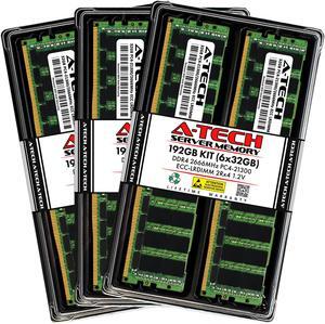 A-Tech 192GB Kit (6x32GB) RAM for Apple Mac Pro (2019, 8-Core, Rack & Tower) | DDR4 2666/2667MHz PC4-21300 ECC LRDIMM 288-Pin Memory Upgrade