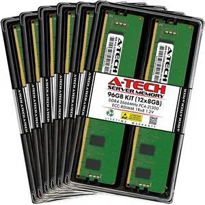 A-Tech 96GB Kit (12x8GB) RAM for Apple Mac Pro (2019, 8-Core, Rack & Tower) | DDR4 2666/2667MHz PC4-21300 ECC RDIMM 288-Pin Memory Upgrade