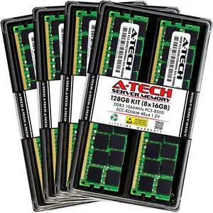 A-Tech 128GB Kit (8x16GB) RAM for Apple Mac Pro (Early 2009, 8-Core & Mid 2010, 8-Core) | DDR3 1066/1067MHz PC3-8500 ECC RDIMM 240-Pin Memory Upgrade