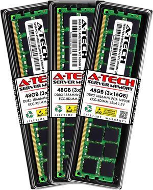 A-Tech 48GB Kit (3x16GB) RAM for Apple Mac Pro (Late 2013, Cylinder) | DDR3 1866/1867MHz PC3-14900 ECC RDIMM 240-Pin Memory Upgrade