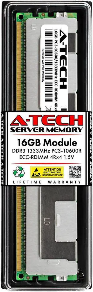 A-Tech 16GB RAM for Apple Mac Pro (Mid 2010, 6-Core/12-Core & Mid 2012, 6-Core/12-Core) | DDR3 1333MHz PC3-10600 ECC RDIMM 240-Pin Memory Upgrade