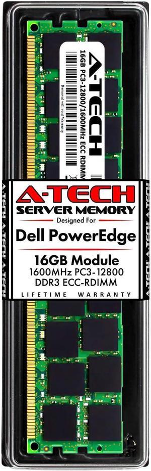 16GB RAM for Dell PowerEdge R320, R420, R420xr, R520, R620, R720, R720xd, R820, R920 | 12th Gen. Rack Servers | DDR3 1600MHz ECC RDIMM PC3-12800 2Rx4 1.5V Registered DIMM Server Memory Module