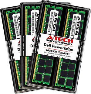 96GB (6x16GB) RAM for Dell PowerEdge R320, R420, R420xr, R520, R620, R720, R720xd, R820, R920 | 12th Gen. Rack Servers | DDR3 1600MHz ECC RDIMM PC3-12800 2Rx4 1.5V Registered DIMM Server Memory Kit 96GB (6x16GB) RAM for Dell PowerEdge R320, R420, R420xr, R520, R620, R720, R720xd, R820, R920 | 12th Gen. Rack Servers | DDR3 1600MHz ECC RDIMM PC3-12800 2Rx4 1.5V Registered DIMM Server Memory Kit