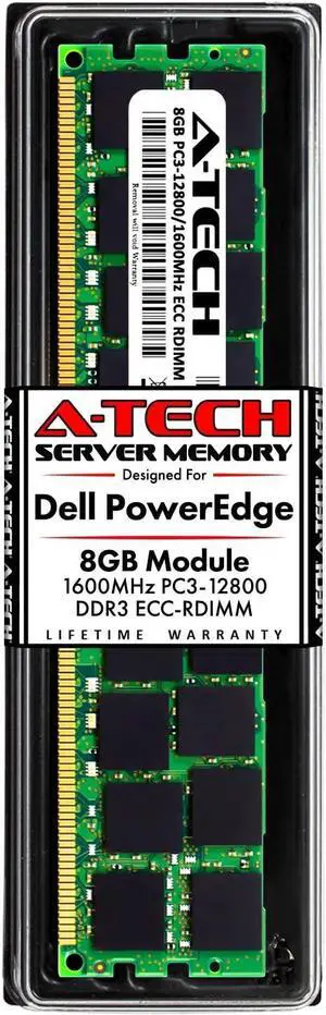 8GB RAM for Dell PowerEdge R320, R420, R420xr, R520, R620, R720, R720xd, R820, R920 | 12th Gen. Rack Servers | DDR3 1600MHz ECC RDIMM PC3-12800 2Rx4 1.5V Registered DIMM Server Memory Module 8GB RAM for Dell PowerEdge R320, R420, R420xr, R520, R620, R720, R720xd, R820, R920 | 12th Gen. Rack Servers | DDR3 1600MHz ECC RDIMM PC3-12800 2Rx4 1.5V Registered DIMM Server Memory Module