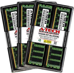 192GB (6x32GB) RAM for Dell PowerEdge R430, R530, R630, R630 XL, R730, R730 XL, R730xd, R730xd XL, R830, R930 | 13th Gen. Rack Servers | DDR4 2400MHz ECC LRDIMM PC4-19200 4Rx4 Load Reduced Memory Kit