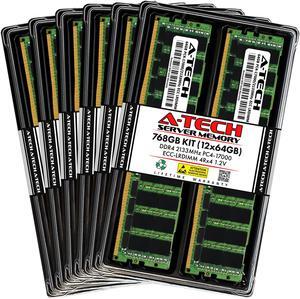 768GB (12x64GB) RAM for Dell PowerEdge R430, R530, R630, R630 XL, R730, R730 XL, R730xd, R730xd XL, R830, R930 | 13th Gen. Rack Servers | DDR4 2133MHz ECC LRDIMM PC4-17000 4Rx4 Load Reduced Memory Kit 768GB (12x64GB) RAM for Dell PowerEdge R430, R530, R630, R630 XL, R730, R730 XL, R730xd, R730xd XL, R830, R930 | 13th Gen. Rack Servers | DDR4 2133MHz ECC LRDIMM PC4-17000 4Rx4 Load Reduced Memory Kit