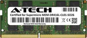 Supermicro Certified MEM-DR416L-CL01-SO26 | Micron 16GB PC4-21300 DDR4 2666MHz 2Rx8 Non-ECC SODIMM 260-Pin Laptop Memory RAM