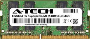 Supermicro Certified MEM-DR416LD-SO26 | Samsung M471A2K43CB1-CTD | 16GB PC4-21300 DDR4 2666MHz 2Rx8 Non-ECC SODIMM 260-Pin Laptop Memory RAM
