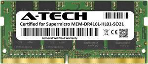 Supermicro Certified MEM-DR416L-HL01-SO21 | Hynix HMA82GS6MFR8N-TF | 16GB PC4-17000 DDR4 2133MHz 2Rx8 Non-ECC SODIMM 260-Pin Laptop Memory RAM